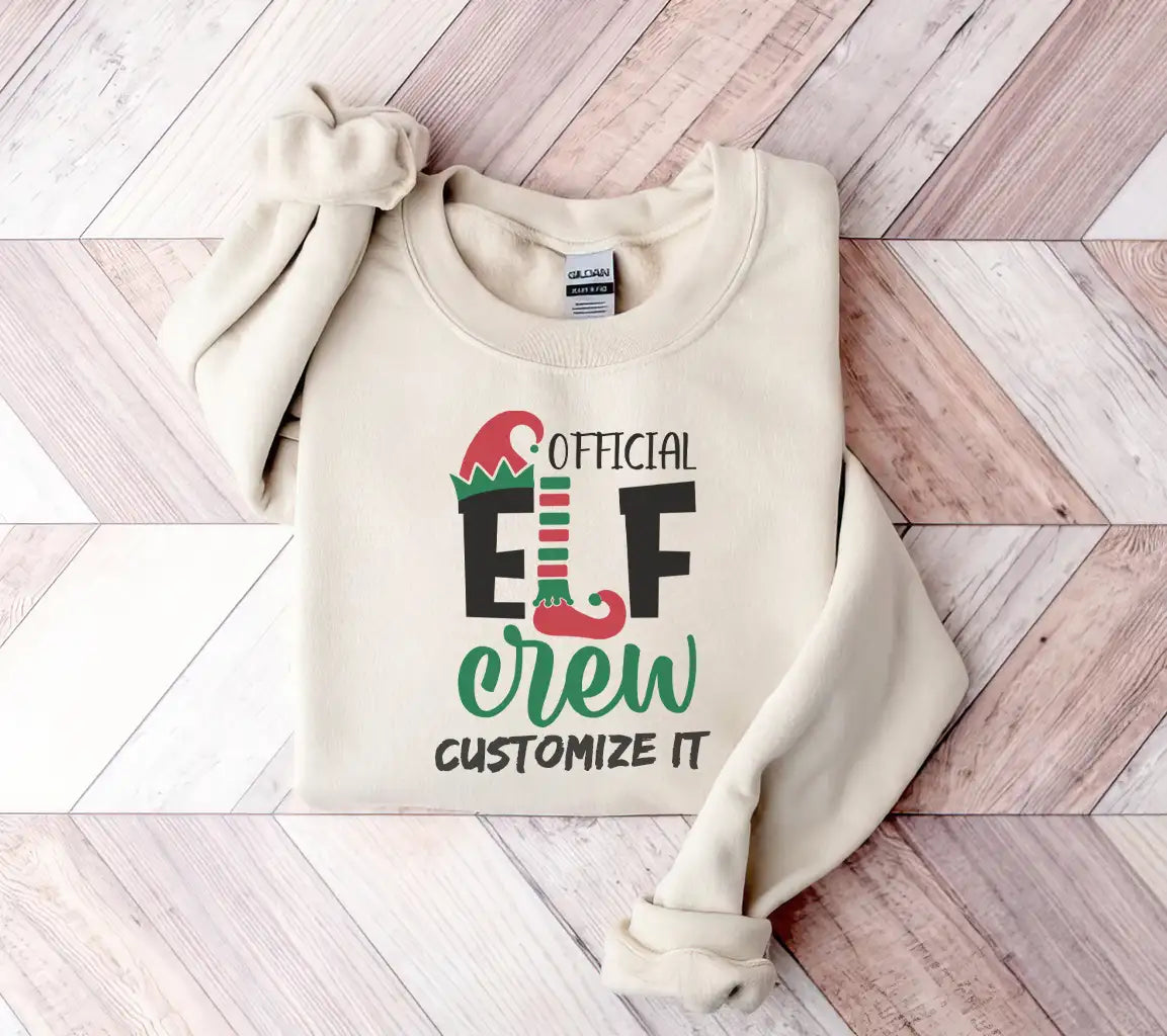 Official Elf Crew SVG Design - Christmas Elf Hat & Feet SVG