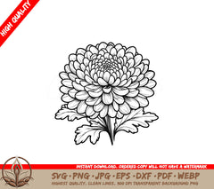 Chrysanthemum Abundance SVG: Digital Product in Multiple Formats