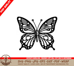 Circle Striped Butterfly Digital File SVG