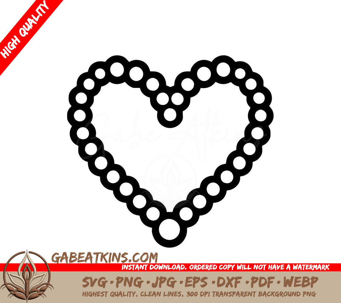  A Heart Made Of Circles SVG - Circles Heart SVG