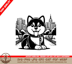 City Pup SVG Digital Product File