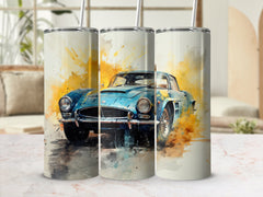 Classic Azure Sports Car Watercolor Tumbler Wrap | 20oz Tumbler Wrap Sublimation Design PNG | Tumbler Wrap | 20oz_Tumbler_Wrap, corvette tumbler wrap, Digital_Download, Flare_Wrap, Modern_Wrap, Muscle Cars, Pink Tumbler Wrap, Street_Style, sublimation design, Sublimation_Art, Trendy_Tumbler, tumbler design, tumbler wrap, tumbler wrap png, Tumbler_Design | Gabe Atkins Designs