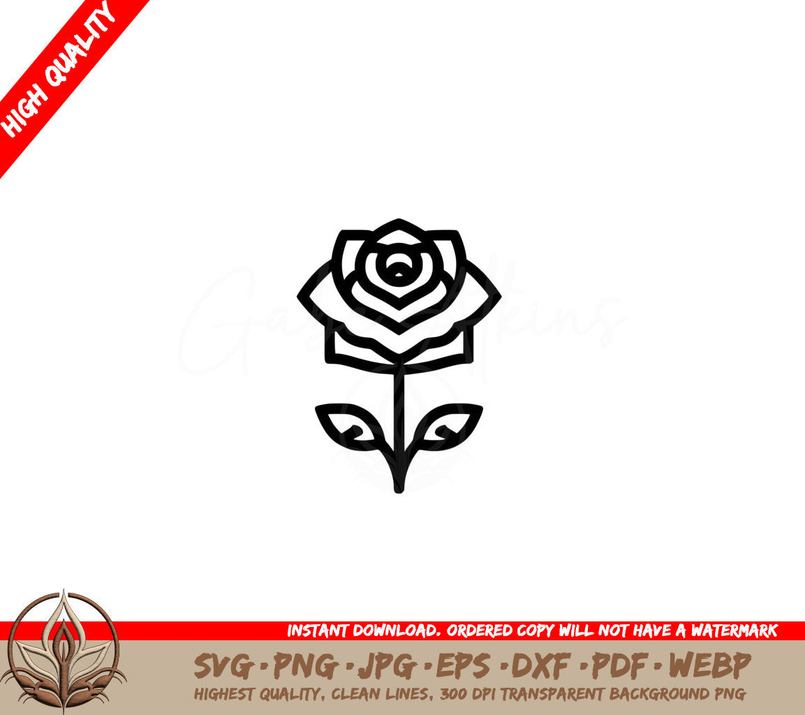 Classic Rose SVG Digital Product File