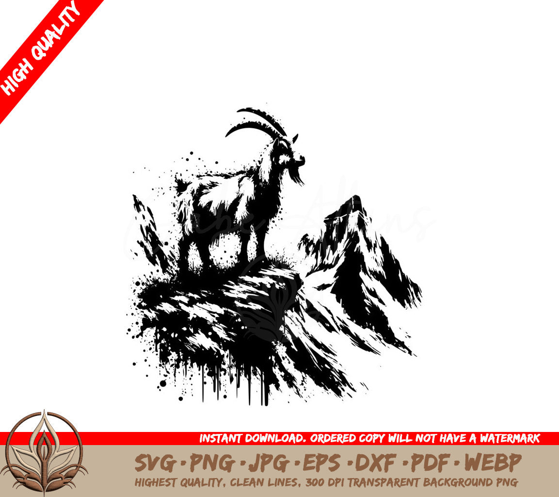 Cliffside Goat SVG Digital Product