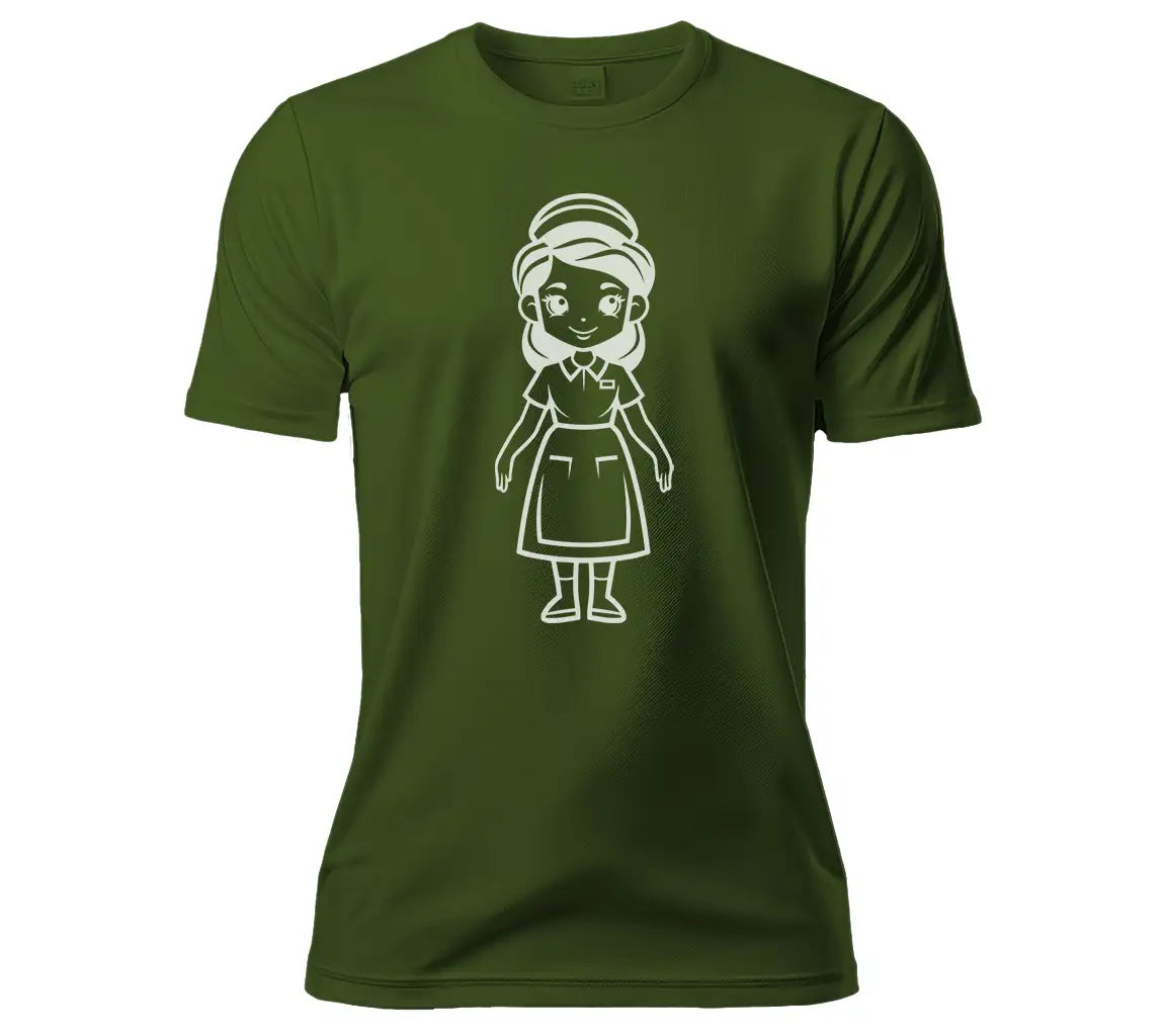 Compassionate Nurse SVG  Girl with Hat & Apron SVG