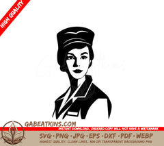  A Woman Wearing A Hat SVG - Compassionate Caregiver SVG