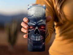 Cool Rebel Skull Tumbler Wrap | 20oz American Flag Design | Digital Ar | 20 Oz Tumbler Wrap Sublimation Design