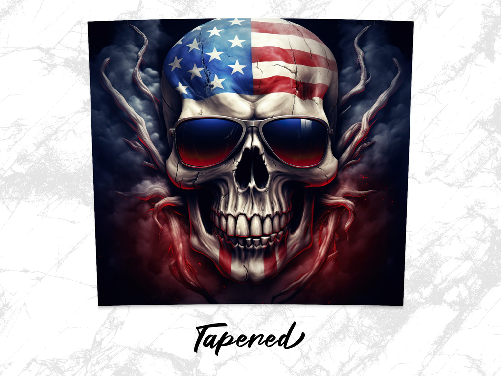 Patriotic Skull Sublimation Design for 20oz Tumblers - DIY Creative Wr | 20oz Tumblers - DIY Creative Wrap