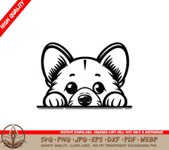 Corgi Peeking SVG - Digital Product in Various File Formats