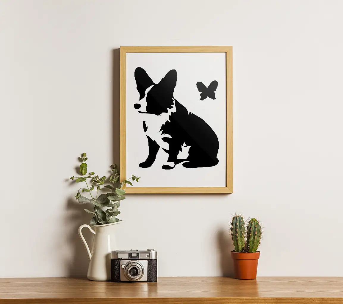 Corgi With Butterfly