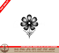 Cosmos Bloom SVG - Digital Product in Multiple Formats