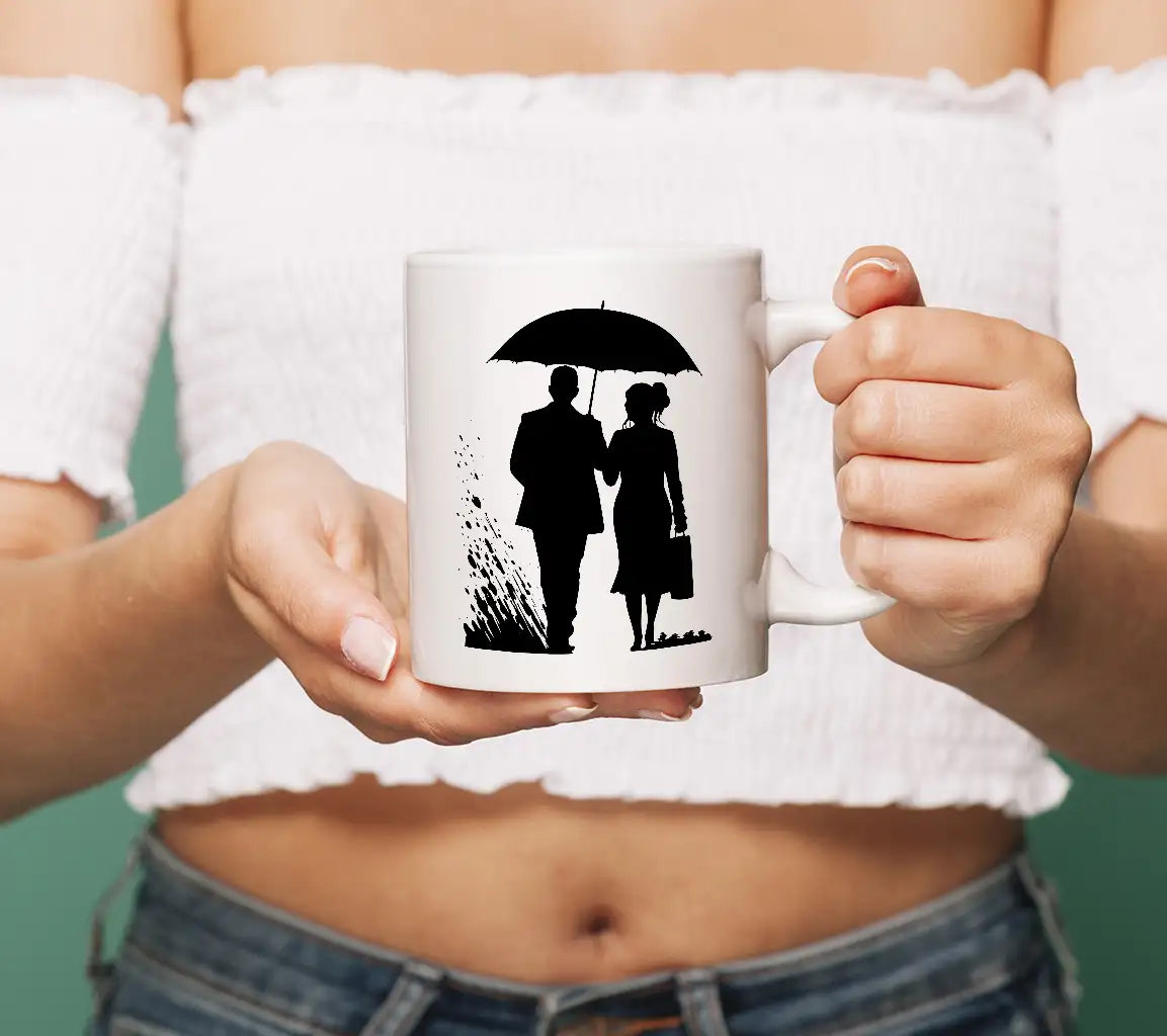 Couple Under Umbrella