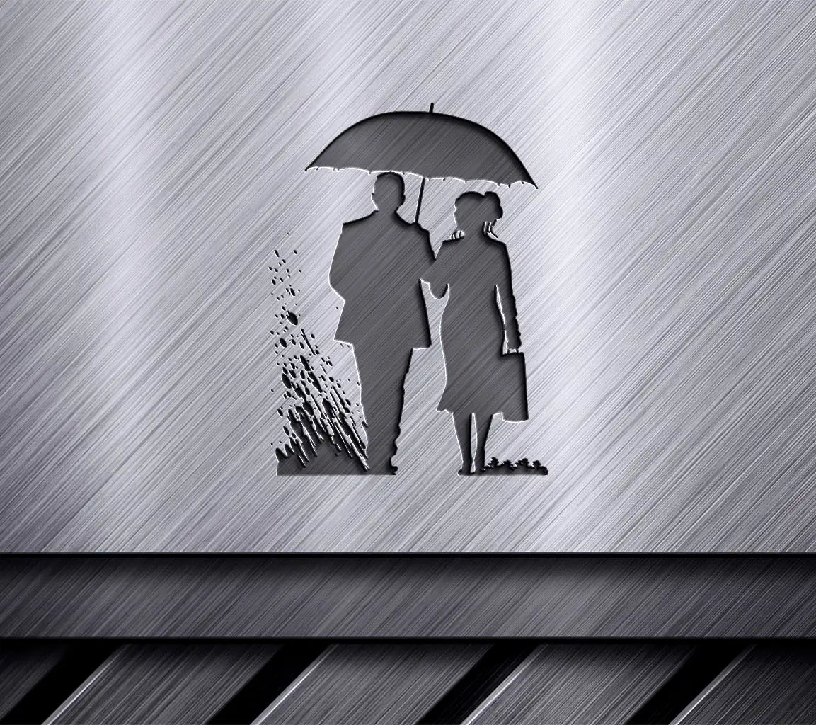 Couple Under Umbrella