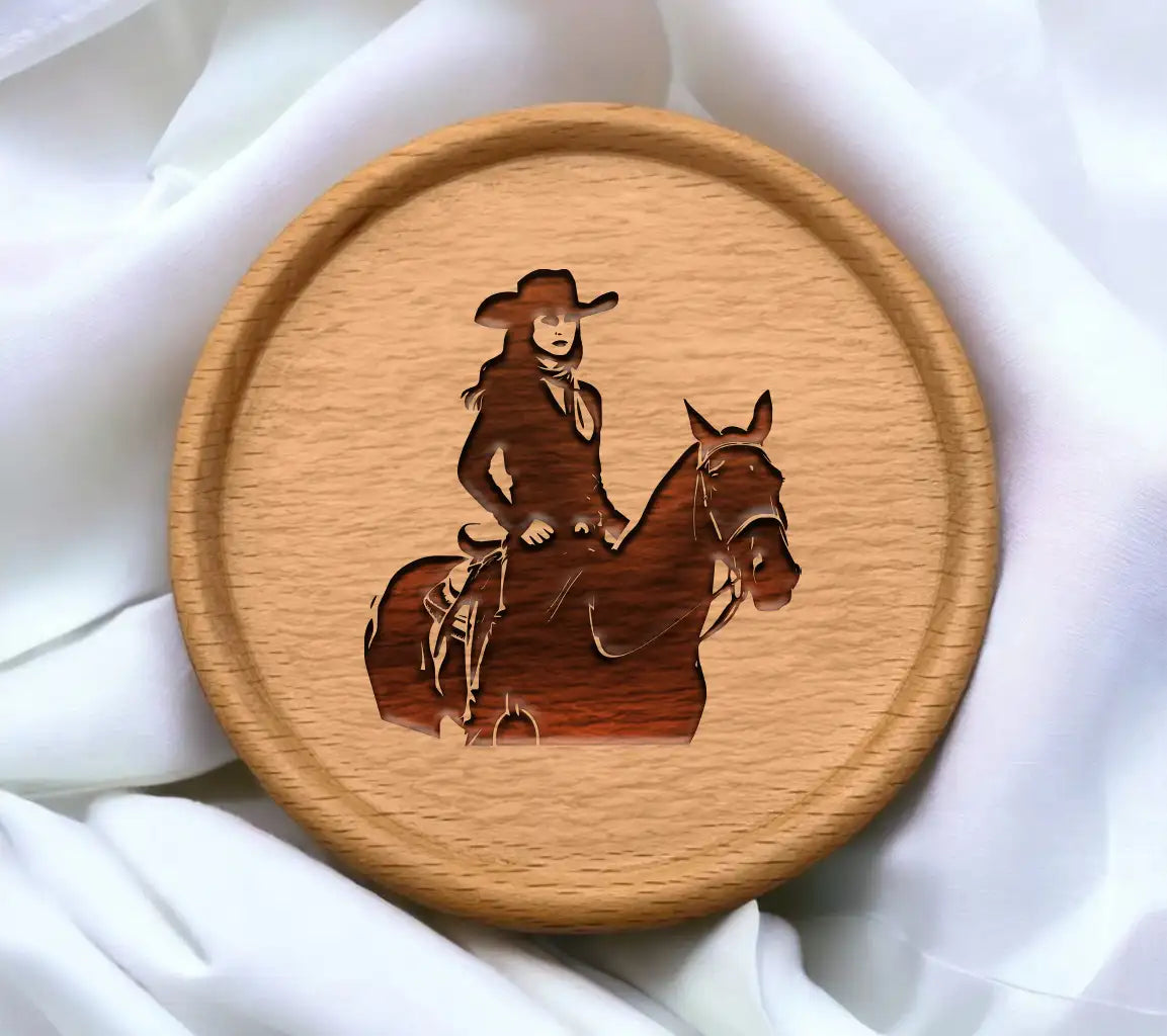 Cowgirl Riding Horse