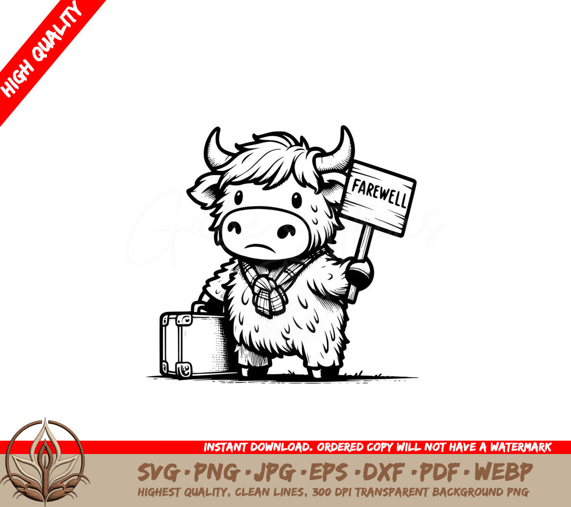 Cows Farewell SVG - Digital product file in multiple formats