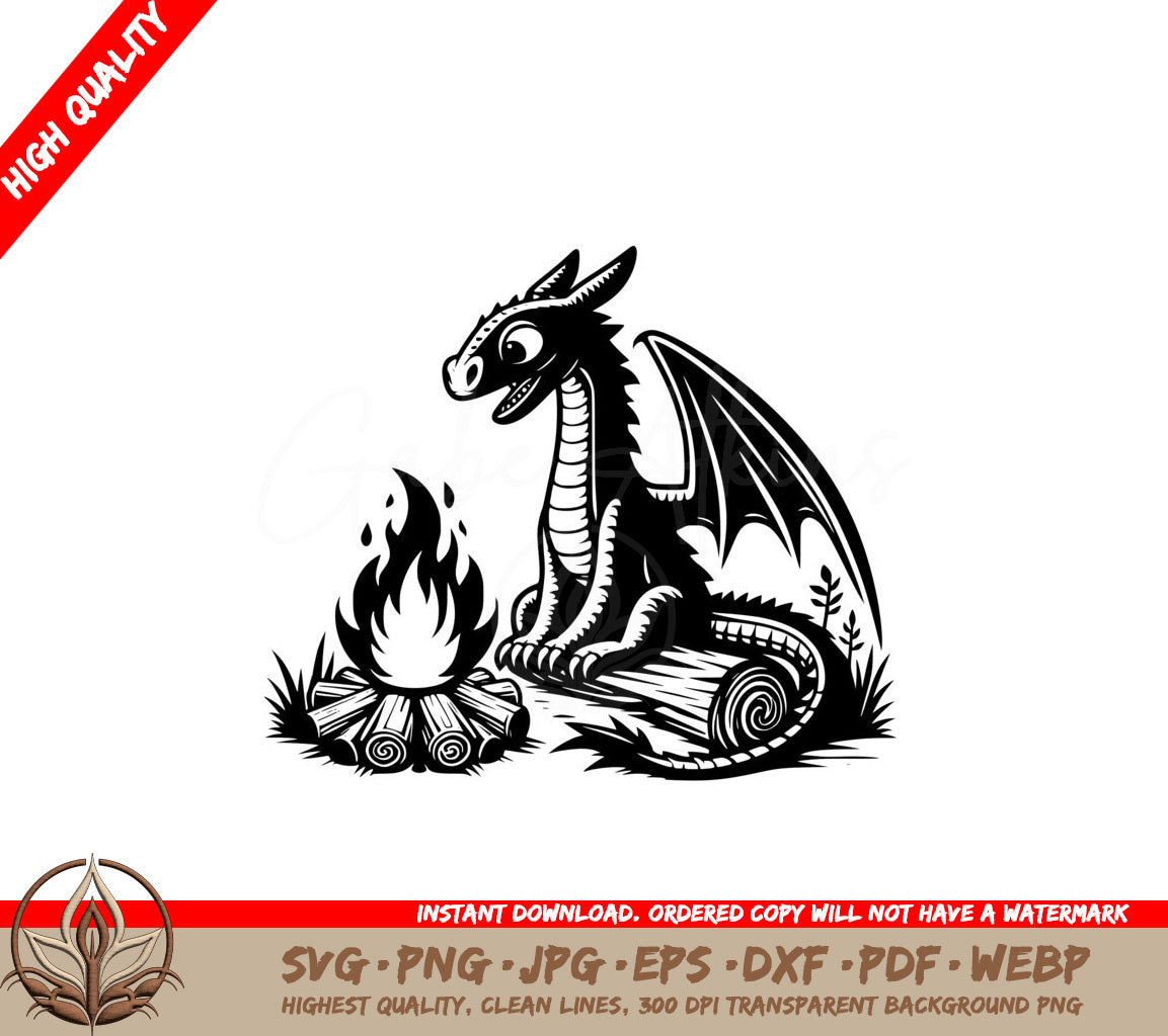 Cozy Fire Dragon SVG