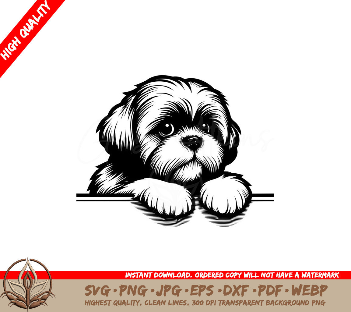 Cozy Shih Tzu SVG - Digital Product (Multi-Format Options)