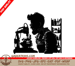  A Man Working On A Machine SVG - Crafty Carpenter SVG