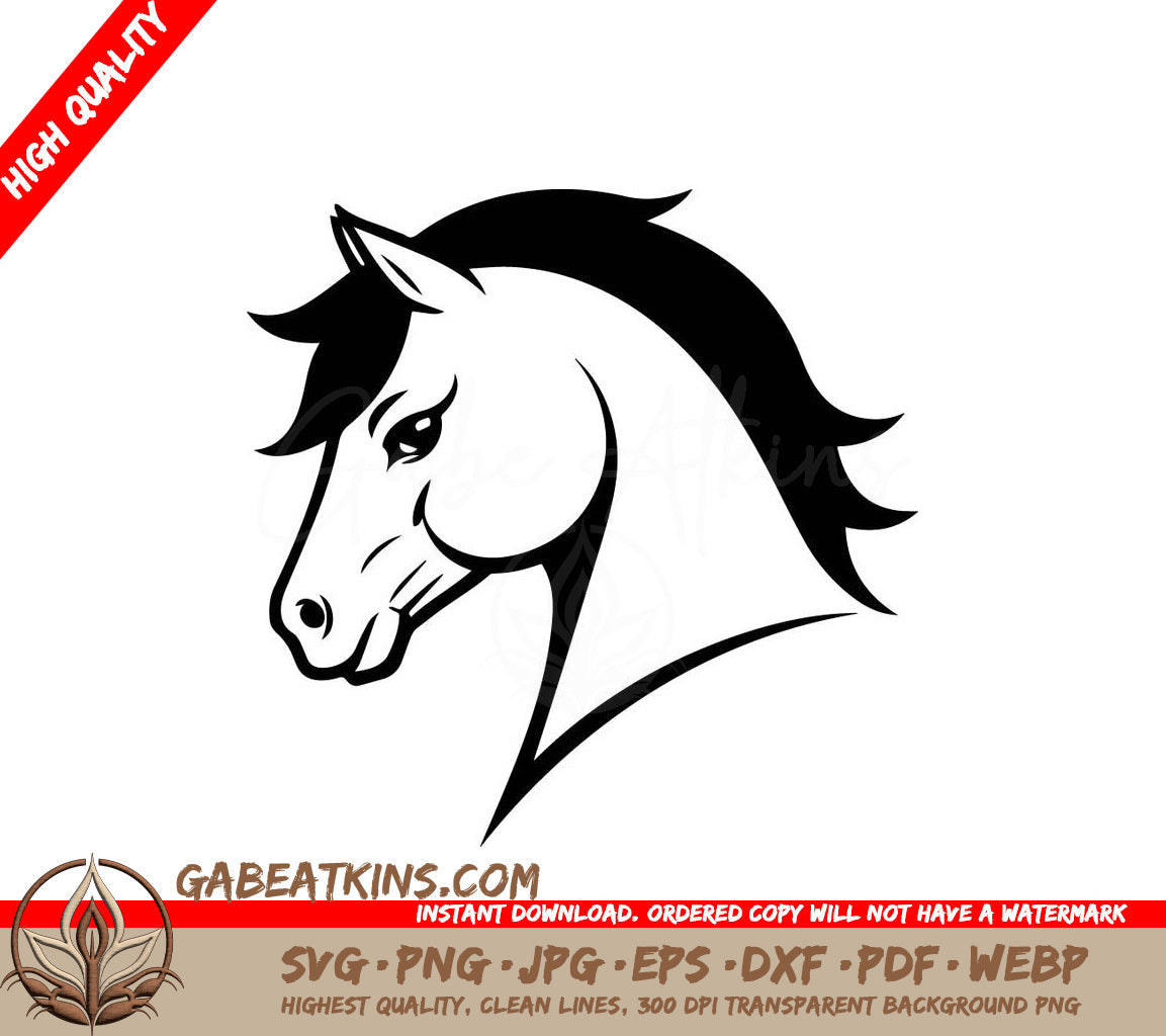  A Horses Head SVG - Creative Horse Logo Template Vector Illustration SVG