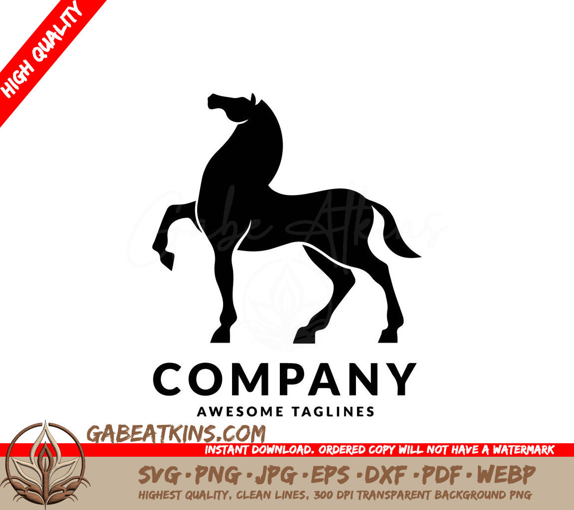 An SVG Design For A Company With A Horse On Its Hind Legs SVG - Creative proud horse logo SVG