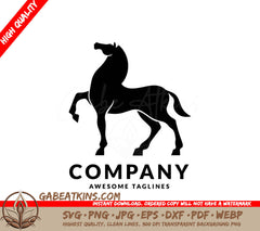 An SVG Design For A Company With A Horse On Its Hind Legs SVG - Creative proud horse logo SVG