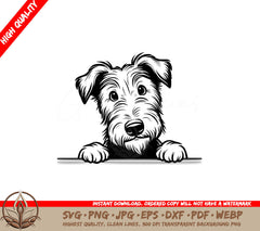 Curious Irish Wolfhound SVG - Digital Product in Multiple Formats