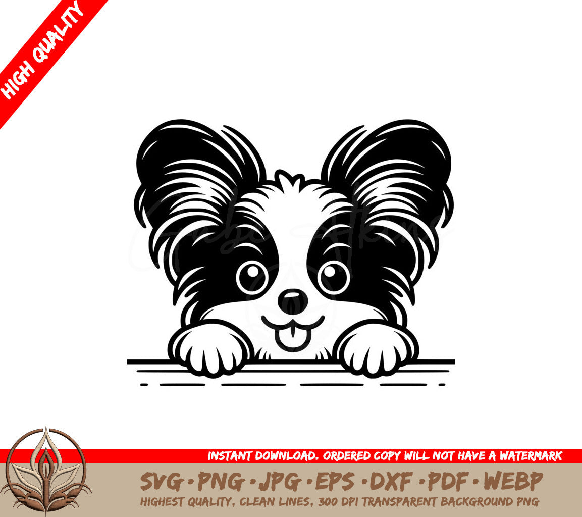 Curious Papillon Peek Digital Product SVG