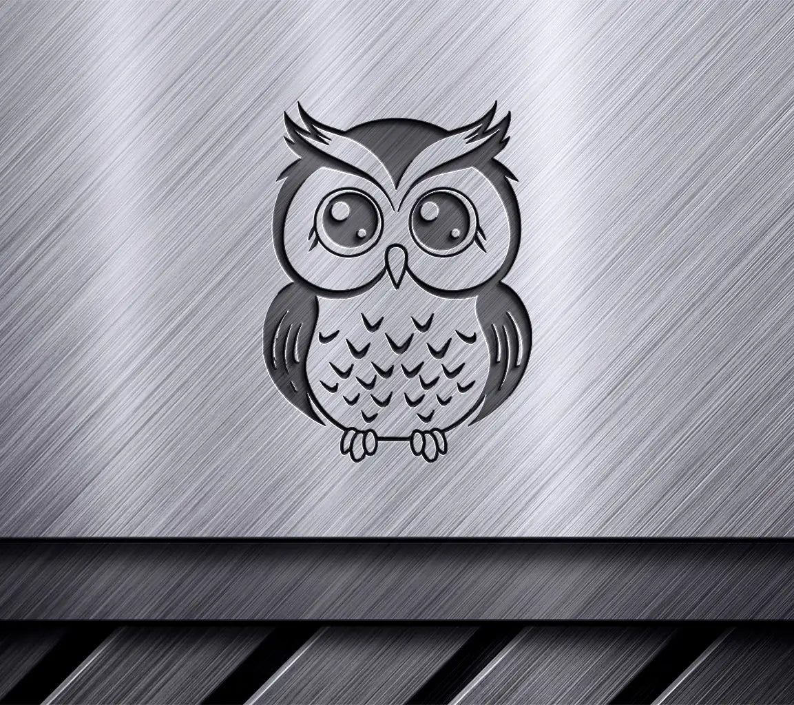 Cute  Owl SVG - Big Eyes, Baby Owl Vector Illustration SVG