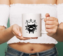 Cute Black Magic Ball Monster with Crown SVG SVG