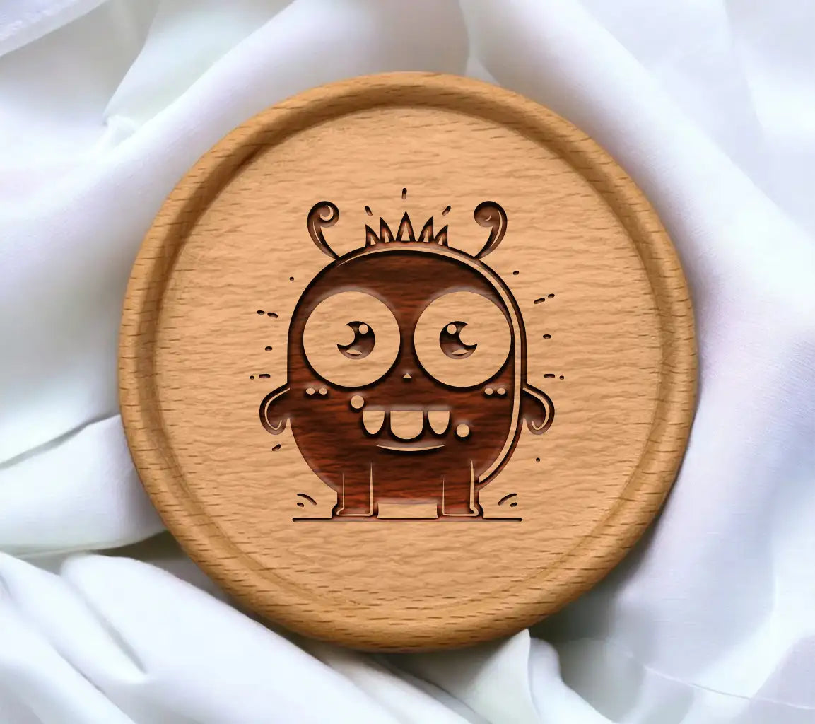 Cute Crowned Monster SVG -  Vector Illustration SVG