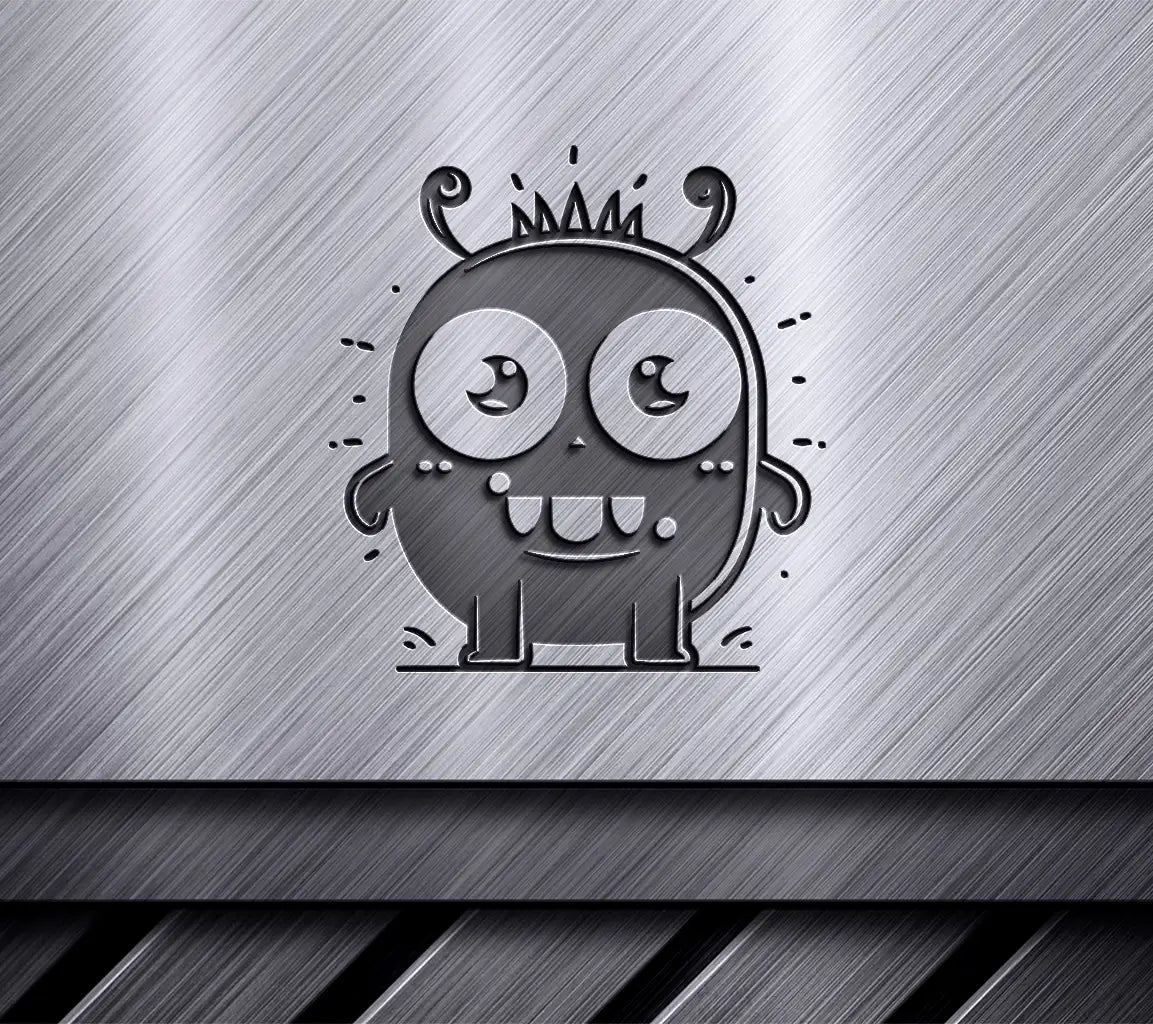 Cute Crowned Monster SVG -  Vector Illustration SVG