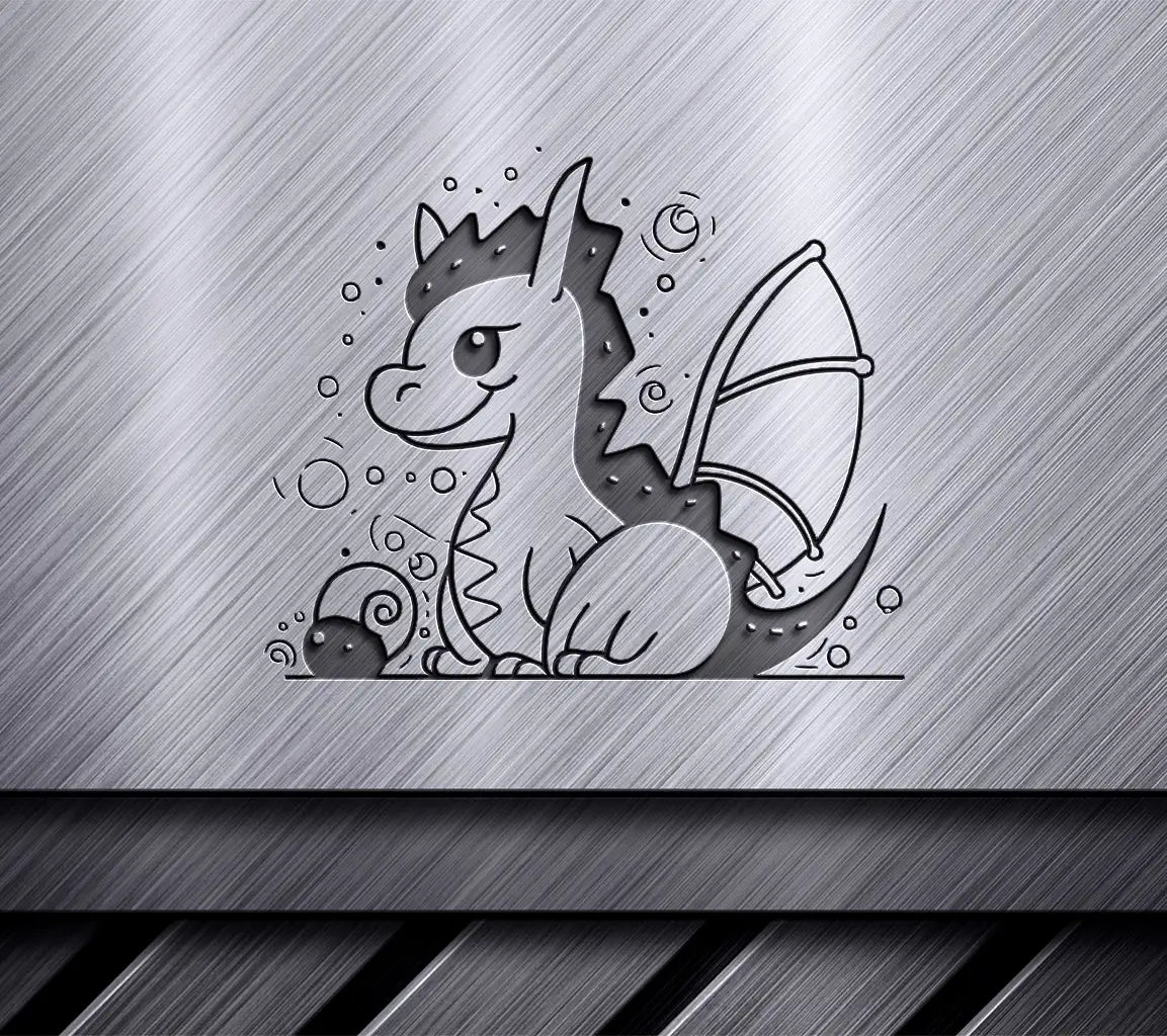  Dragon with Crown SVG + Cute Cartoon Horse with Umbrella & Butterfly SVG SVG