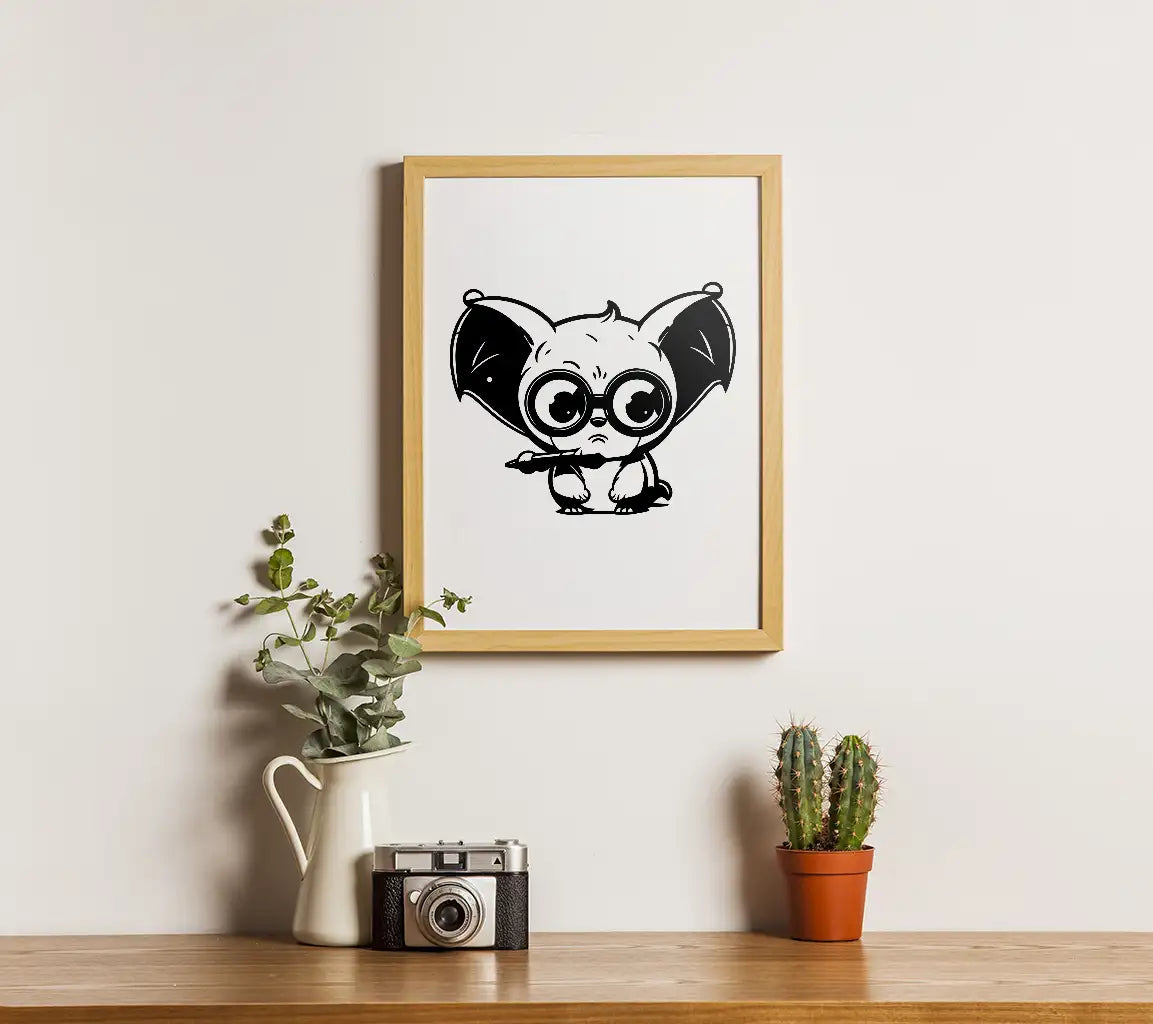 Cute Chihuahua with Glasses & Pen -  Cartoon SVG SVG