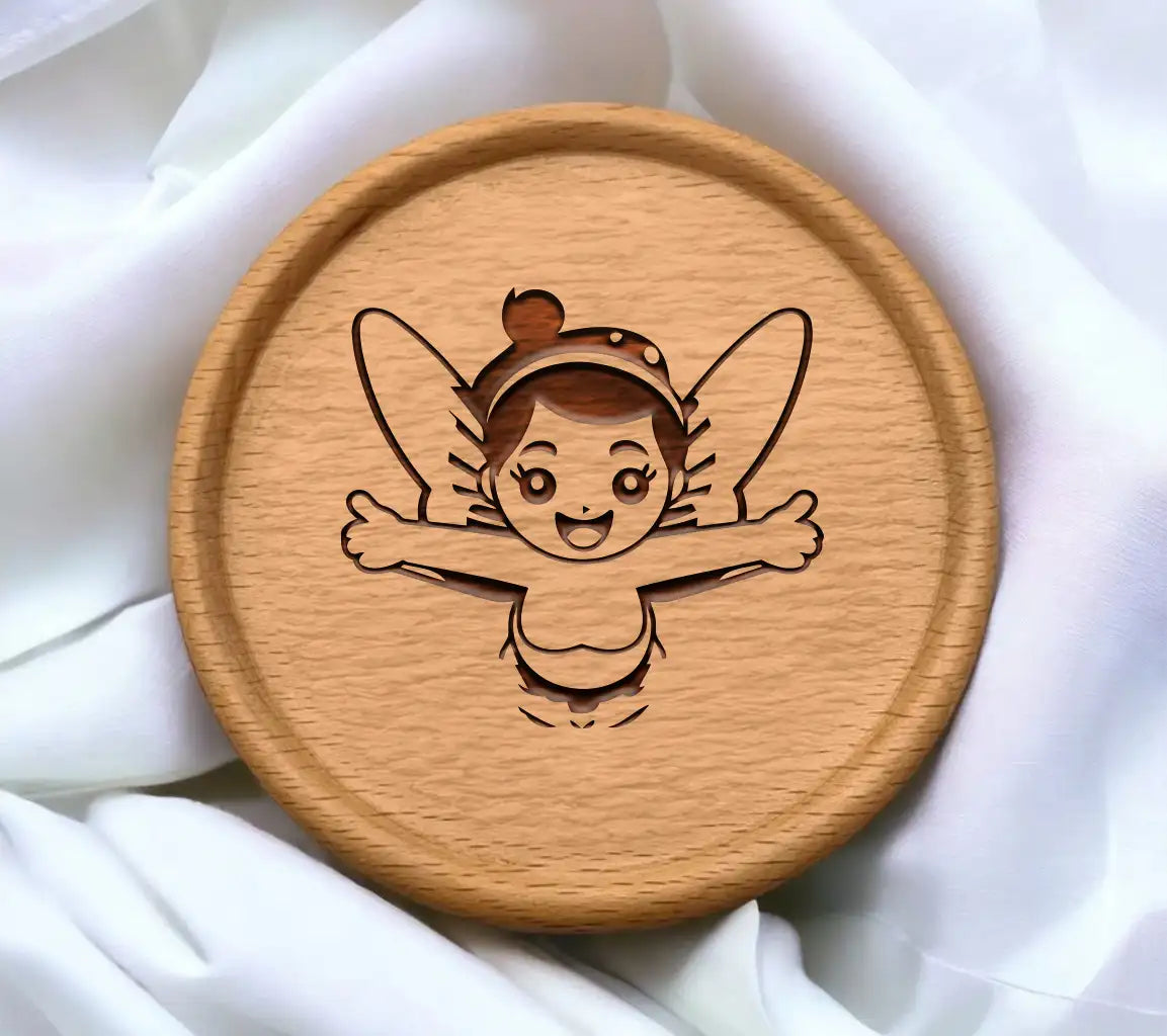 Cute  Fairy Swimming SVG - Cartoon Pool Illustration SVG