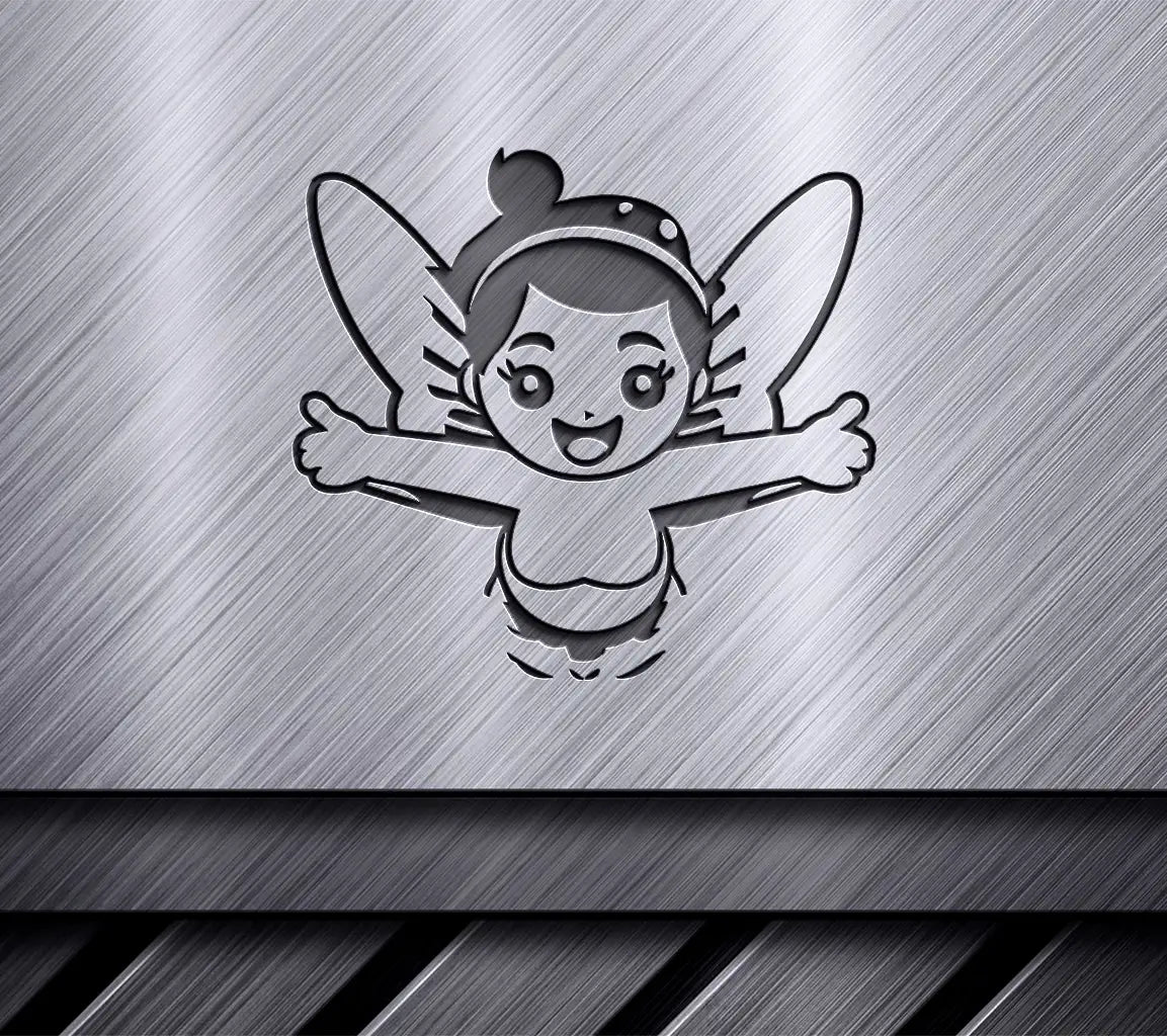 Cute  Fairy Swimming SVG - Cartoon Pool Illustration SVG