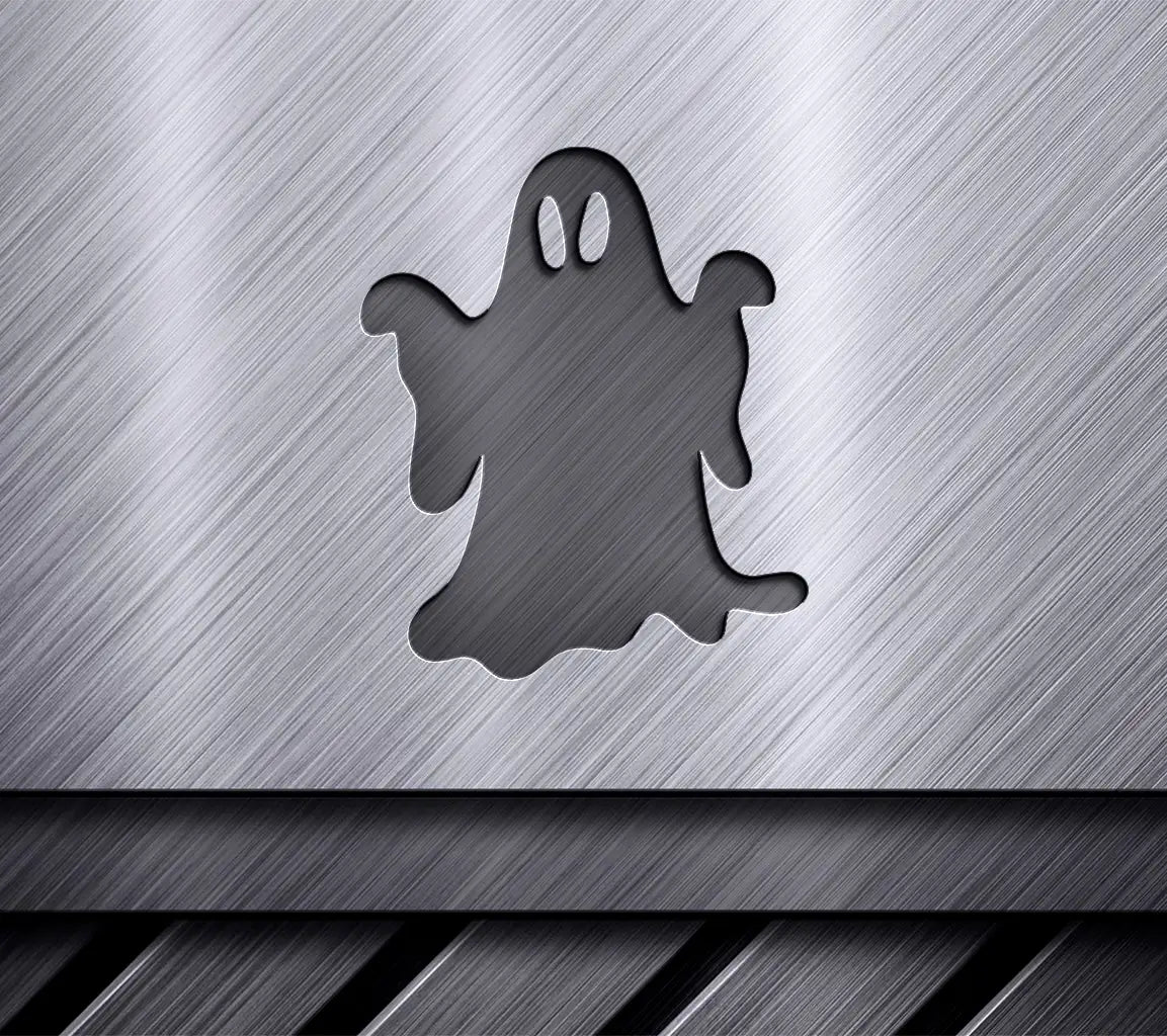 Cute Big-Eyed Ghost Silhouette SVG for Halloween SVG