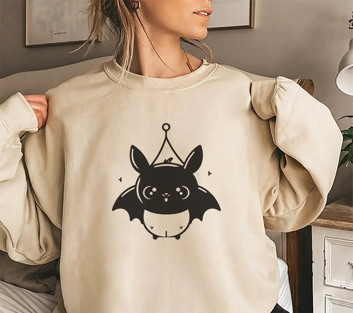 Cute Crowned Bat SVG -  Vector Illustration SVG