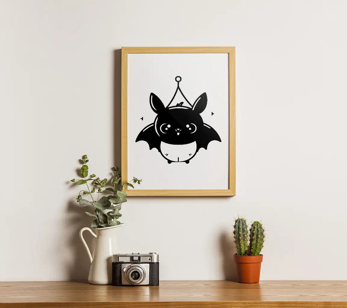 Cute Crowned Bat SVG -  Vector Illustration SVG