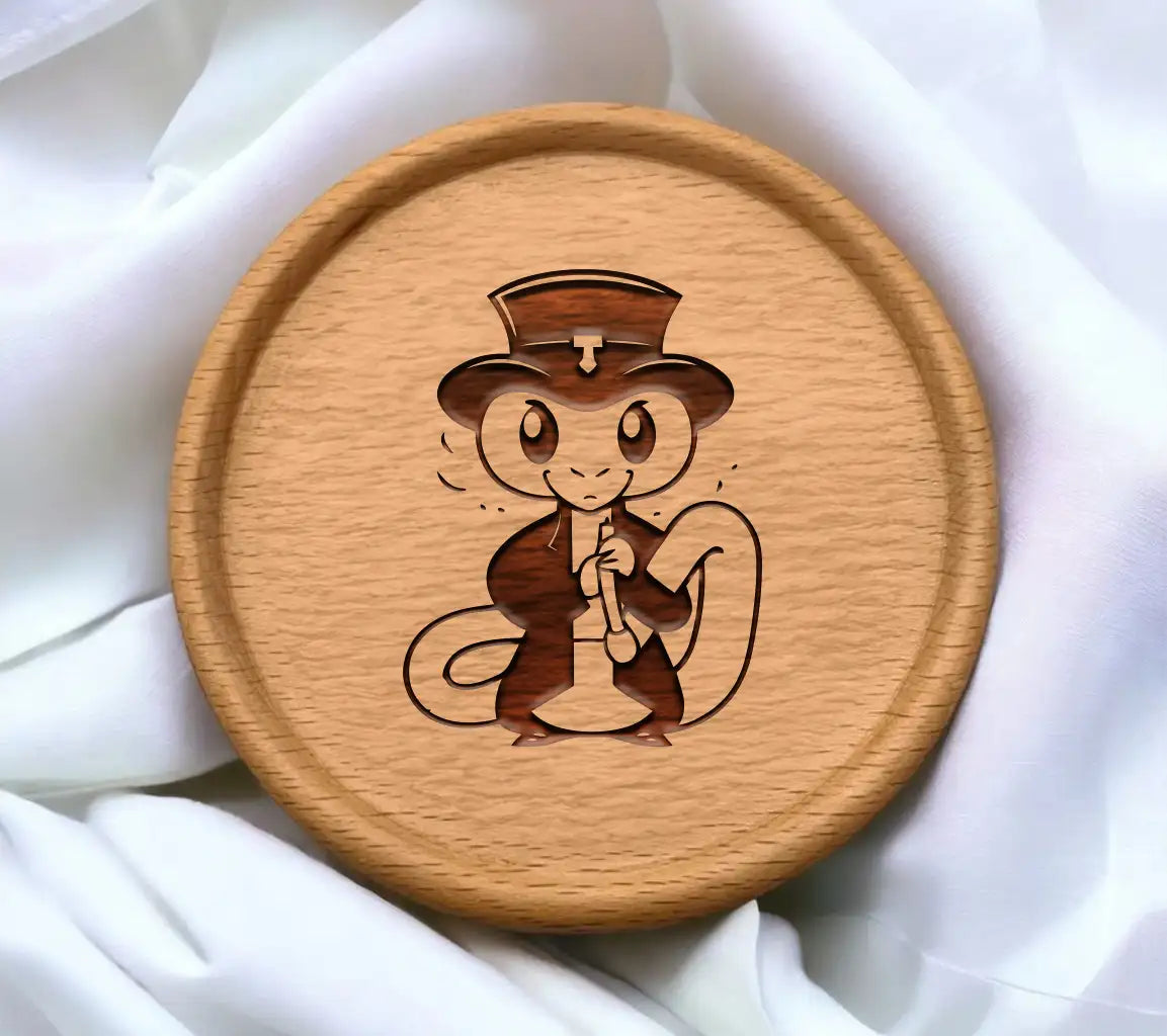 Cute Snake in Top Hat & Suit -  SVG Illustration SVG