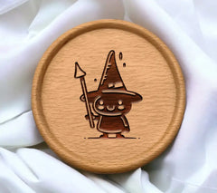 Cute  Witch with Wand SVG - Cartoon Style Vector Illustration SVG