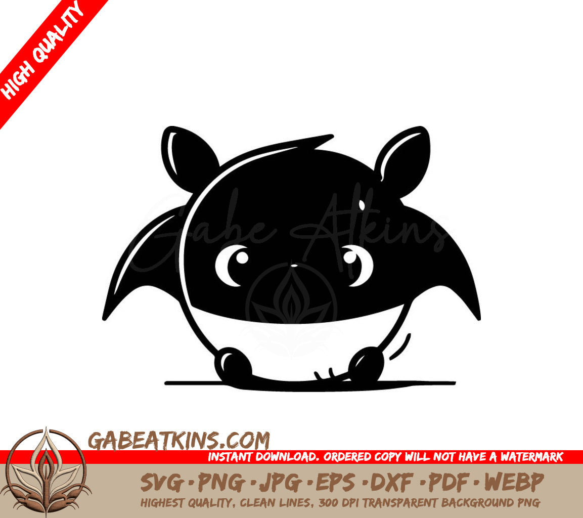 Cute  Bat Cartoon Mascot SVG Illustration SVG