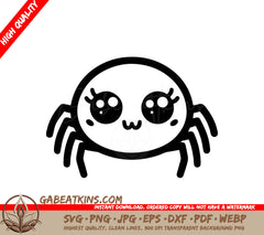 Cute  Spider with Big Eyes SVG SVG