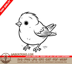  A Small Bird SVG - Cute Peep SVG