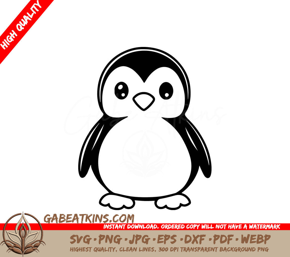  A Penguin With Big Eyes SVG - Cute Penguin SVG