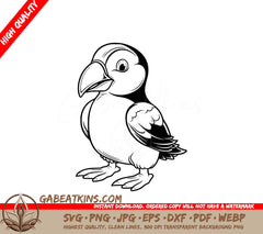  A Bird With A Large Beak SVG - Cute Puffin SVG