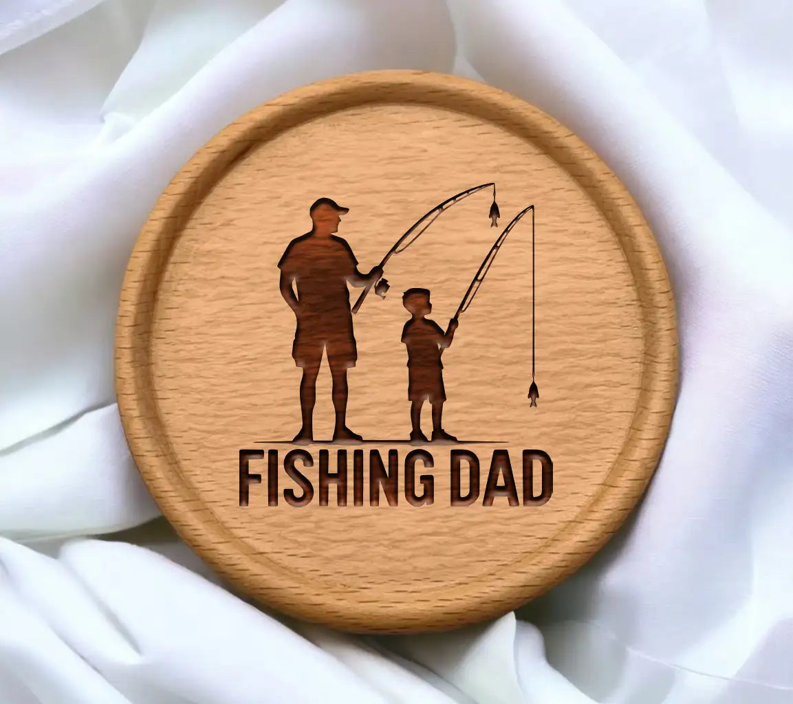 Dad And Son Fishing