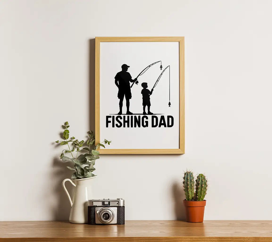 Dad And Son Fishing