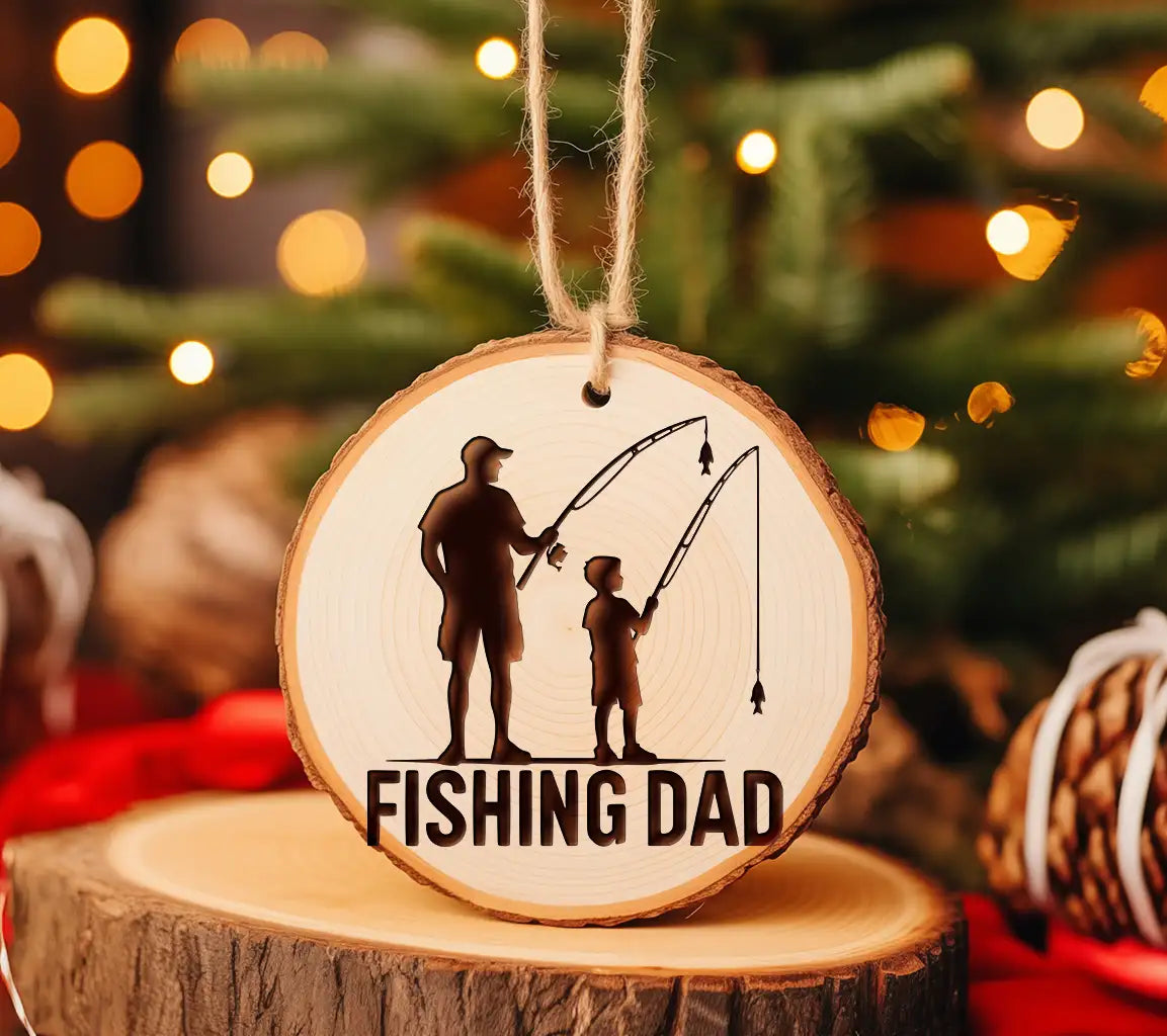 Dad And Son Fishing