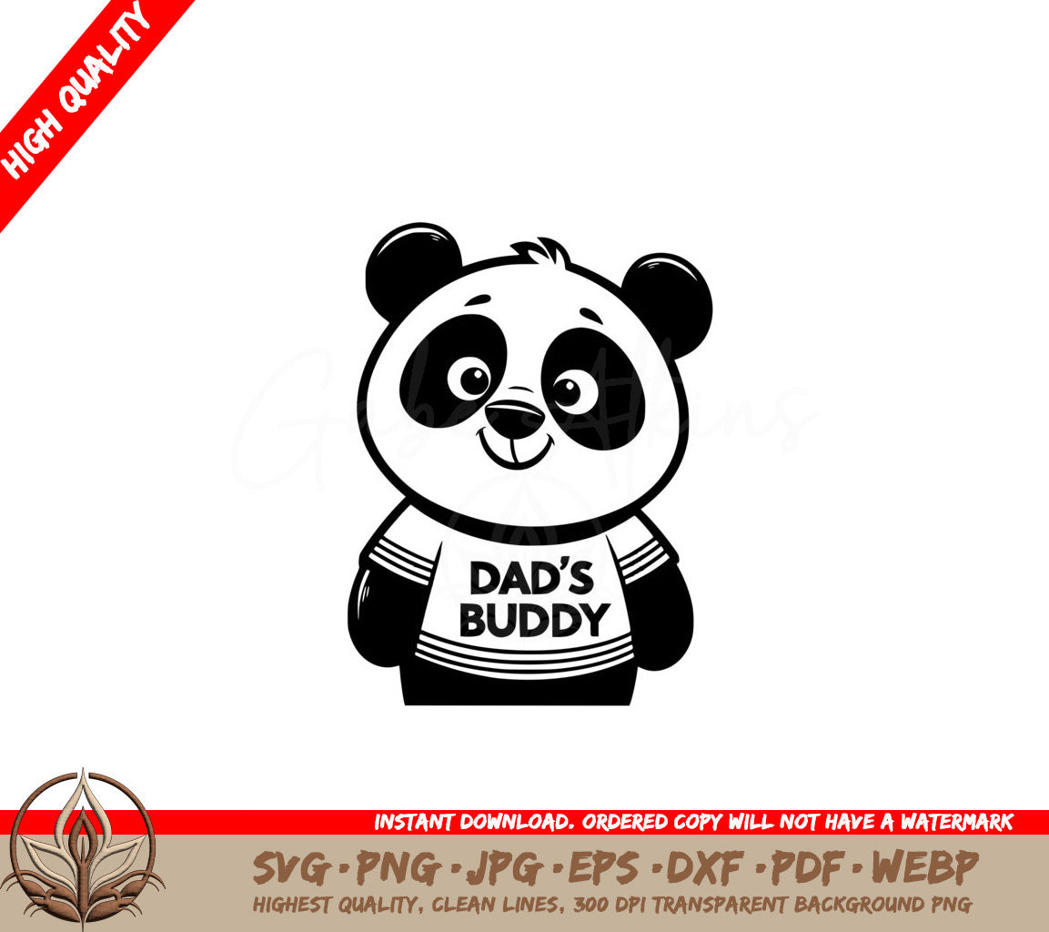 Dads Panda Buddy SVG Digital File