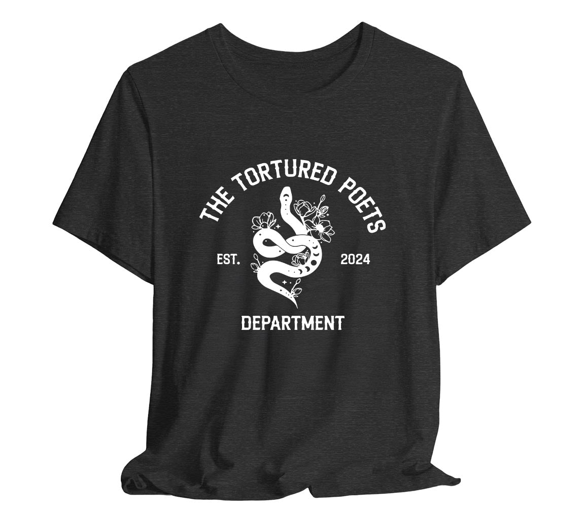 TTPD Reputation Snake Design T-Shirt, The Tortured Poets Department Ad | Tortured Poets Department Adult Unisex Bella + Canvas